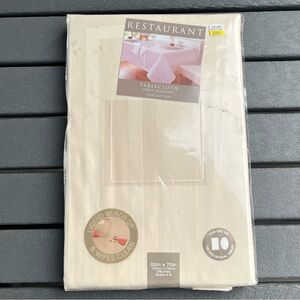 Bed, Bath, & Beyond; Beige; 100% Cotton; Rectangular Tablecloth; NWT; 52x70in